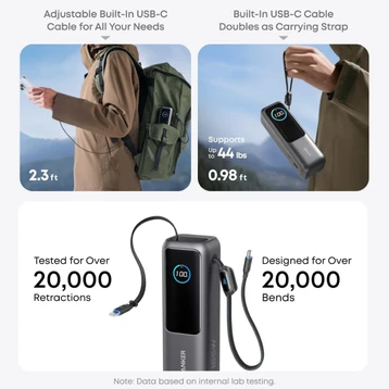 Pin dự phòng Anker 25.000mAh 165W tích hợp cáp rút gọn A1695 - Ảnh 3