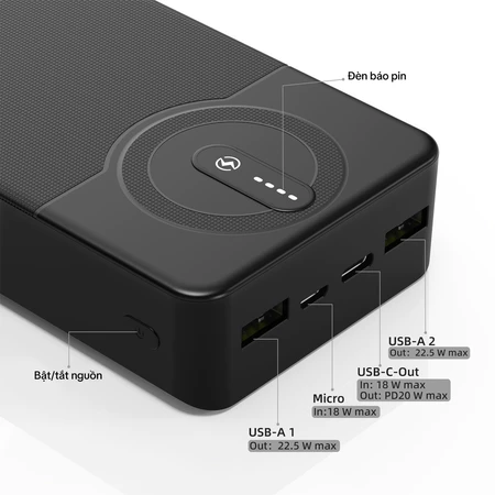 GOOJODOQ 20000mAh Sạc Dự Phòng USB - Ảnh 2