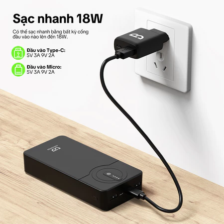 GOOJODOQ 20000mAh Sạc Dự Phòng USB - Ảnh 4