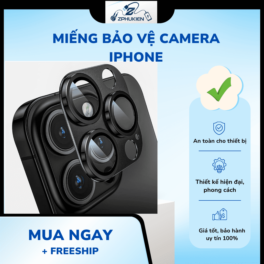 Kính cường lực bảo vệ camera IPhone - Ảnh 2