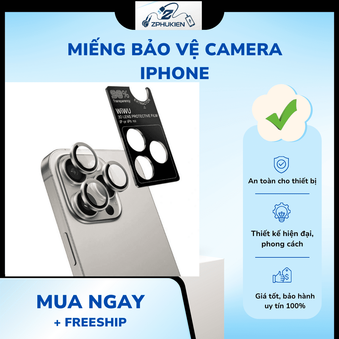 Kính cường lực bảo vệ camera IPhone
